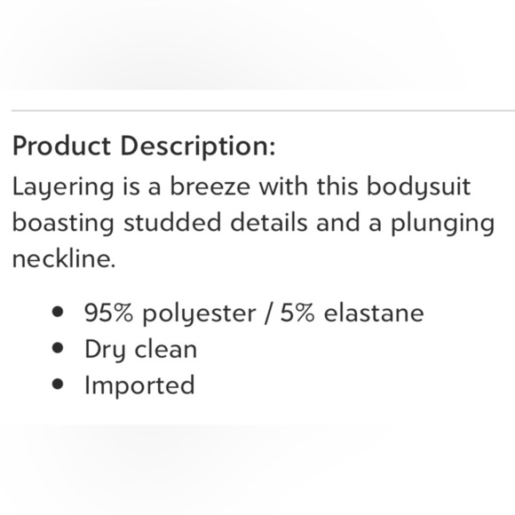 Venus Black Studded / Mesh V-Neck Gorgeous Sleeveless Bodysuit XS - Picture 15 of 15